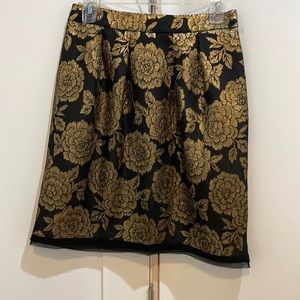 NANETTE LEPORE Women's Floral Metallic Foiled Jacquard A-Line Skirt
